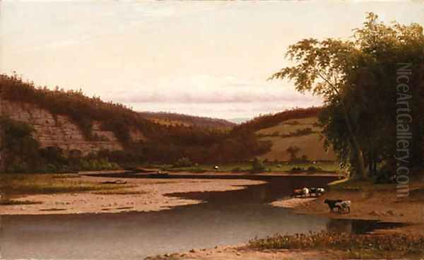 Pass of the Genesee at Smoky Hollow Oil Painting by Lemuel Maynard Wiles