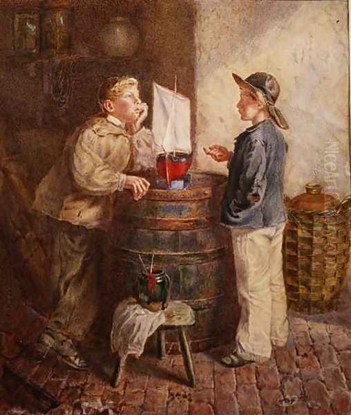 The Young Shipwright, 1866 Oil Painting by Robert Bruce Wallace