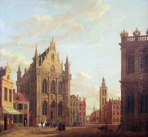 Bruges, 1824 Oil Painting by Augustus Wynantsz