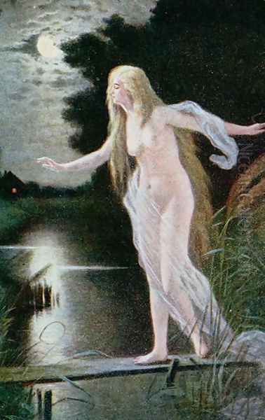 Sleepwalker, c.1900 Oil Painting by C. Wiesemann