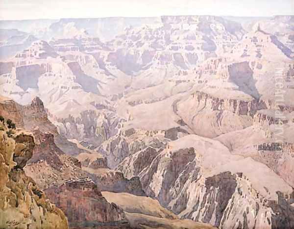 Yavapai Point Oil Painting by Gunnar Mauritz Widforss