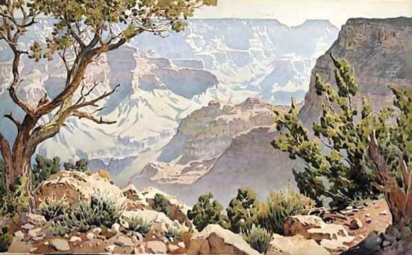 Grand Canyon Oil Painting by Gunnar Mauritz Widforss