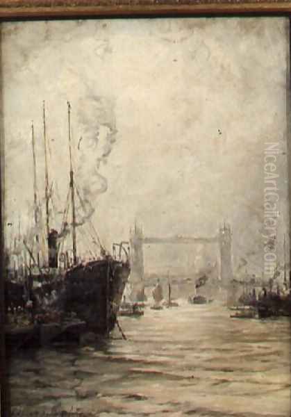 The Pool of London Oil Painting by Philip F. Walker