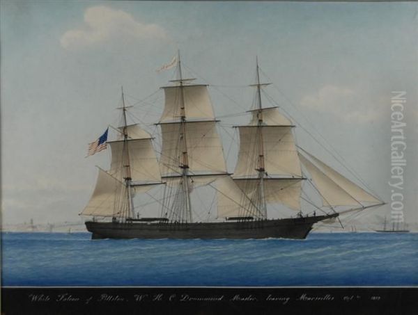 The White Falcon Leaving Marseille Oil Painting by Joseph Honore Maxime Pellegrin