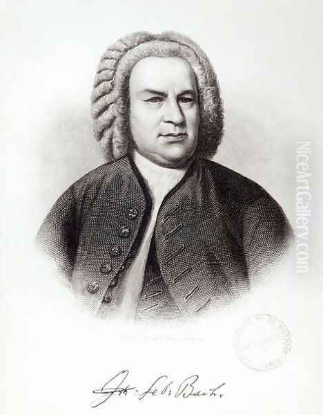 Portrait of Johann Sebastian Bach (1685-1750) Oil Painting by V. Weger