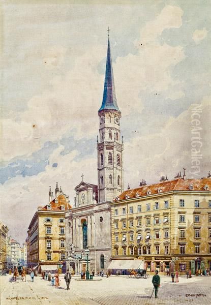 Michaelerkirche In Wien Oil Painting by Erwin Pendl