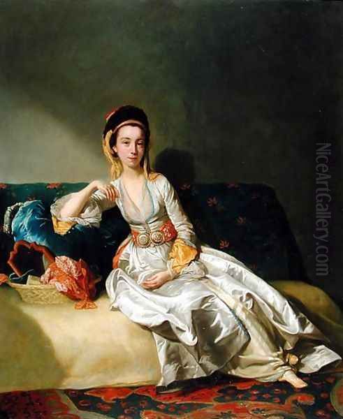 Nancy Parsons in Turkish Dress, c.1771 Oil Painting by George Willison