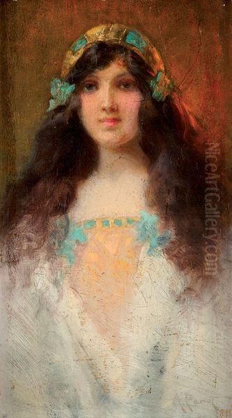 Femme Au Voile Oil Painting by Albert Joseph Penot