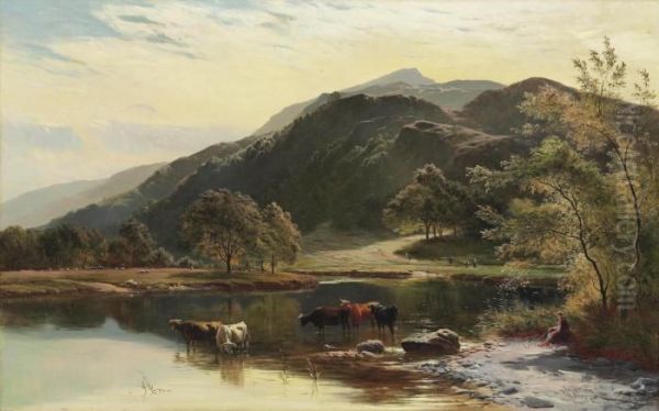 The Lake District Oil Painting by Sidney Richard Percy