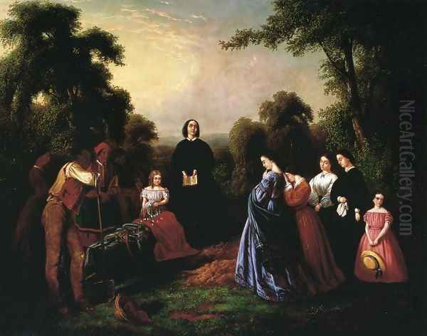 The Burial of Latane Oil Painting by William De Hartburn Washington