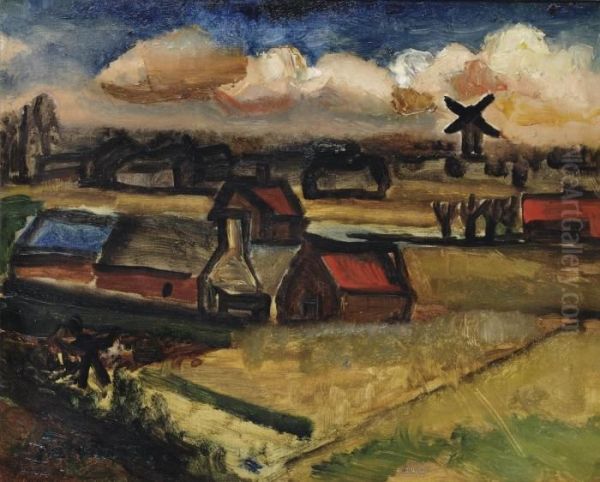 Paysage Au Moulin-a-vent Oil Painting by Constant Permeke