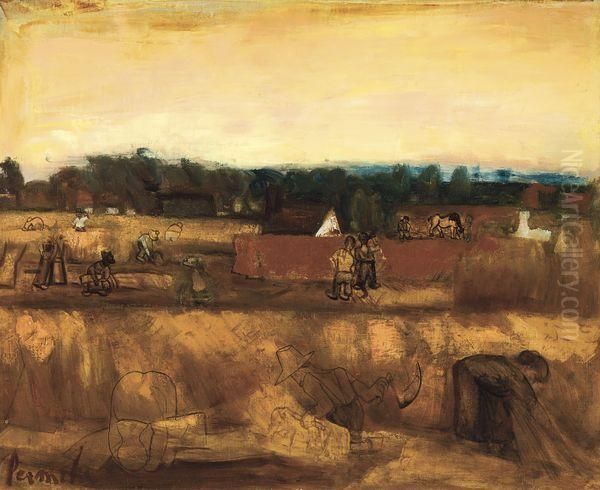 La Moisson Oil Painting by Constant Permeke