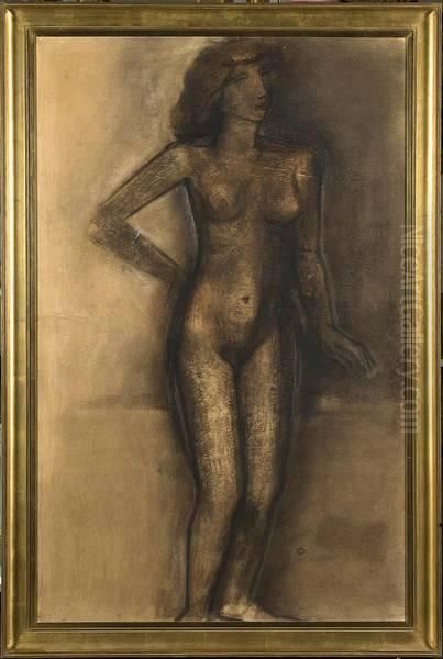 Femme Nue En Pied Oil Painting by Constant Permeke