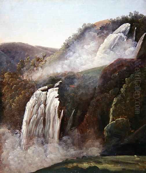 The Falls at Terni Oil Painting by George Augustus Wallis