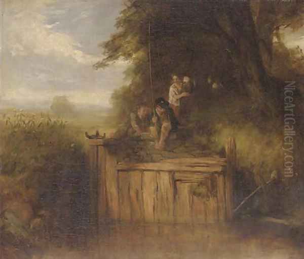 An old sluice near Livingstone Oil Painting by John Crawford Wintour