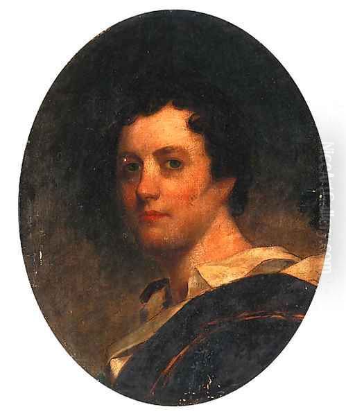 Portrait of George Gordon, 6th Lord Byron (1788-1824) Oil Painting by William Edward West