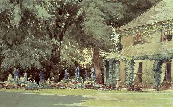 Down House, from the Garden Oil Painting by Julia Wedgewood