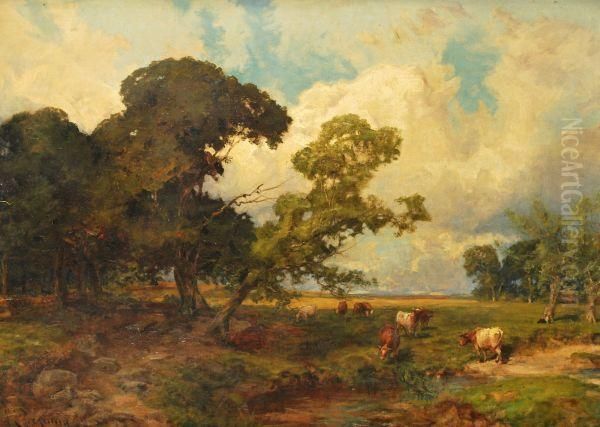 Rough Pastures Oil Painting by Joseph Langsdale Pickering