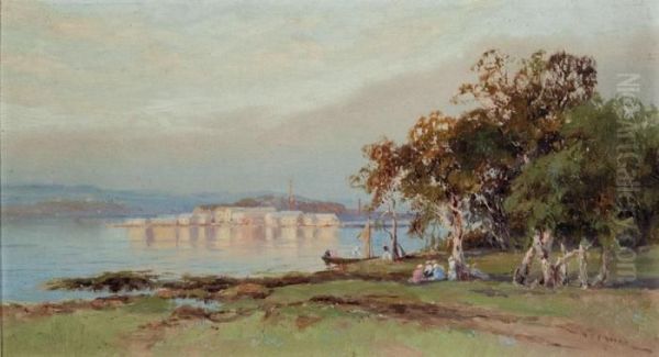 Sydney Harbour Oil Painting by William Charles Piguenit