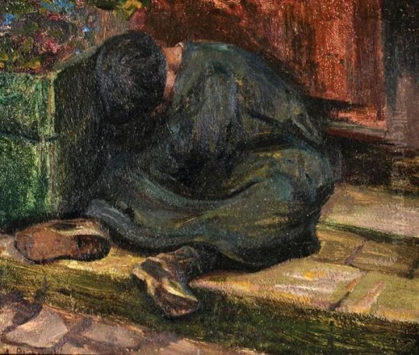 Figure Oil Painting by Leopold Pilichowski