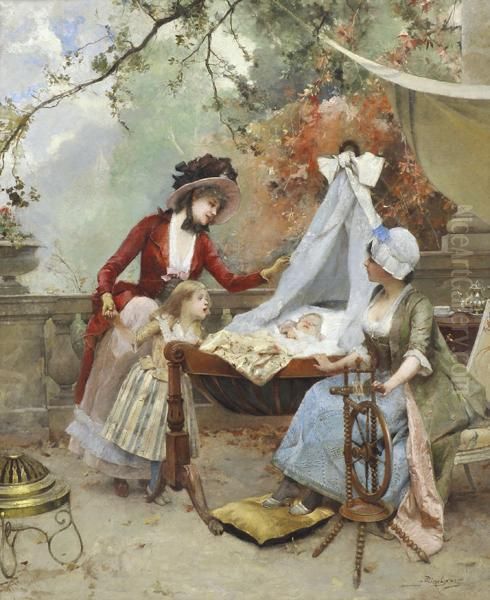 The New Addition Oil Painting by Auguste Emile Pinchart