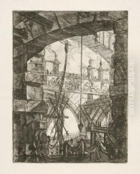 Carceri D'invenzione Oil Painting by Giovanni Battista Piranesi