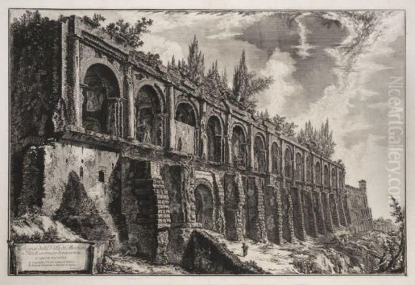 Avanzi Della Villa Di Mecenate (villa Ditede Mecene) Oil Painting by Giovanni Battista Piranesi