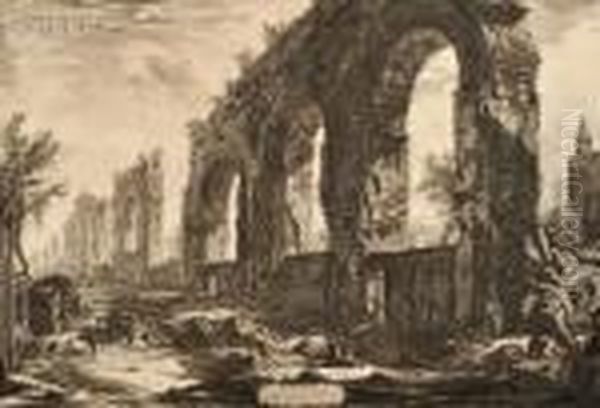 Vedute Di Roma Oil Painting by Giovanni Battista Piranesi