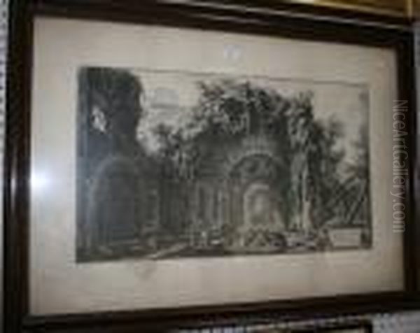 Veduta Della Fonte E Delle Spelonche D'egeria Oil Painting by Giovanni Battista Piranesi