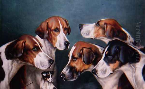 Five Knaves and a Jack Oil Painting by John Arnold Wheeler