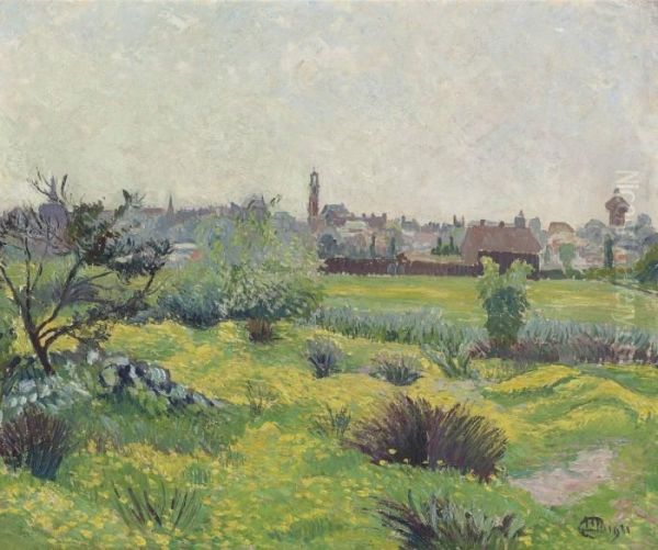 Buttercups, Colchester Oil Painting by Lucien Pissarro