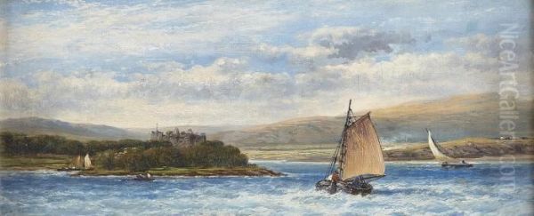 Dunstaffnage Castle, Loch Etive Oil Painting by William Pitt