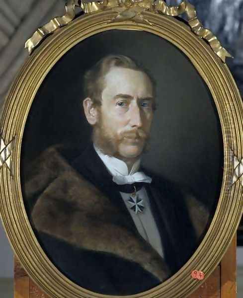 Hans Albert von der Gabelentz-Linsingen Oil Painting by Berthold Woltze