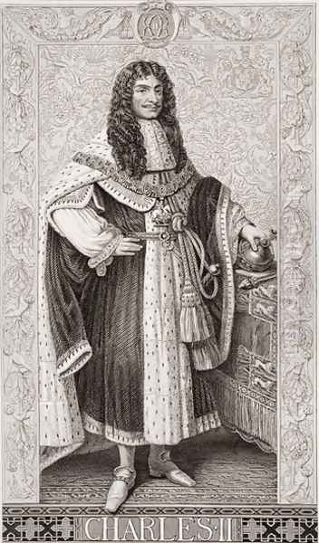 Charles II (1630-85) from Illustrations of English and Scottish History Volume I Oil Painting by J.L. Williams