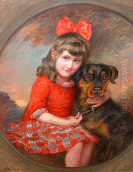 Zwei Unzertrennliche Freunde Oil Painting by Meta Pluckebaum