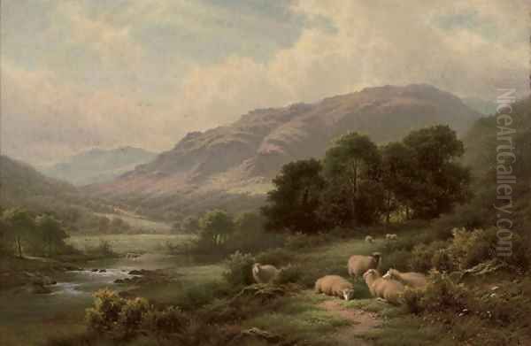 The Lledr valley Oil Painting by Walter J. Watson