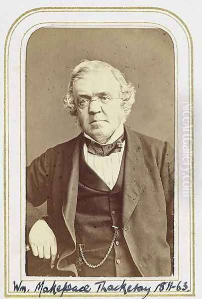 Portrait of William Makepeace Thackeray (1811-63) Oil Painting by J.C. Watkins