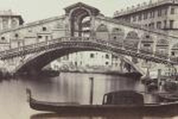 Pont De Rialto Oil Painting by Carlo Ponti