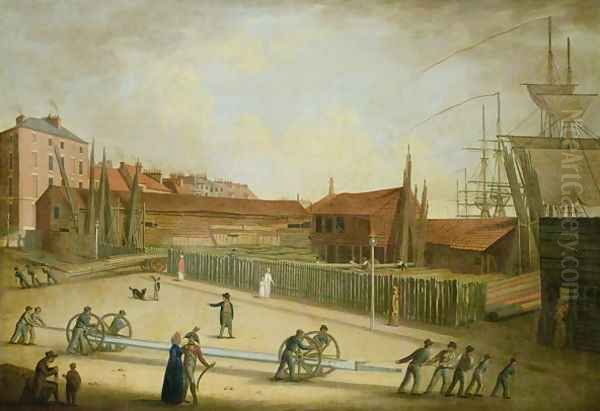 Westerdales Yard from Saville Street Oil Painting by Robert Willoughby