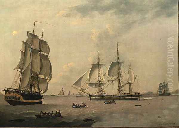 The Whaler Ocran Oil Painting by Robert Willoughby