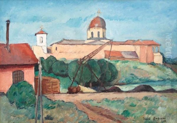 Peisaj La Comana Oil Painting by Vasile Popescu