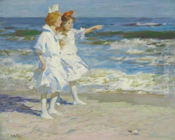 Girls On The Beach by Edward Henry Potthast