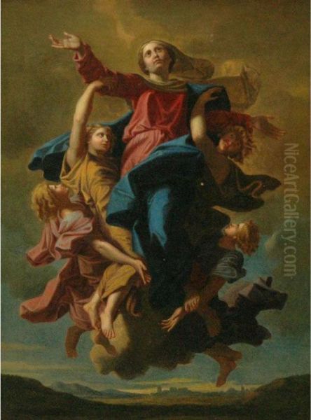 The Assumption Of The Virgin Oil Painting by Nicolas Poussin