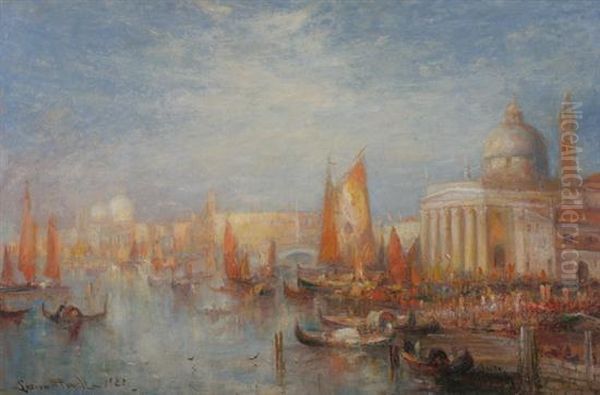 View Of Venice Oil Painting by Lucien Whiting Powell