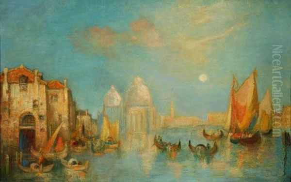 View Of Venice Oil Painting by Lucien Whiting Powell