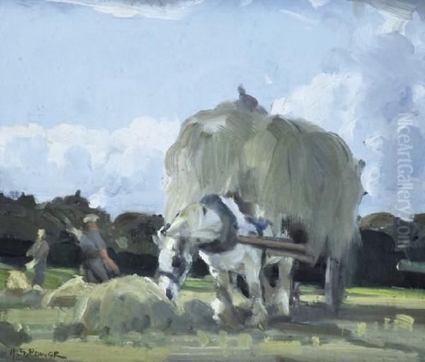 The Hay Cart Oil Painting by Harold Septimus Power