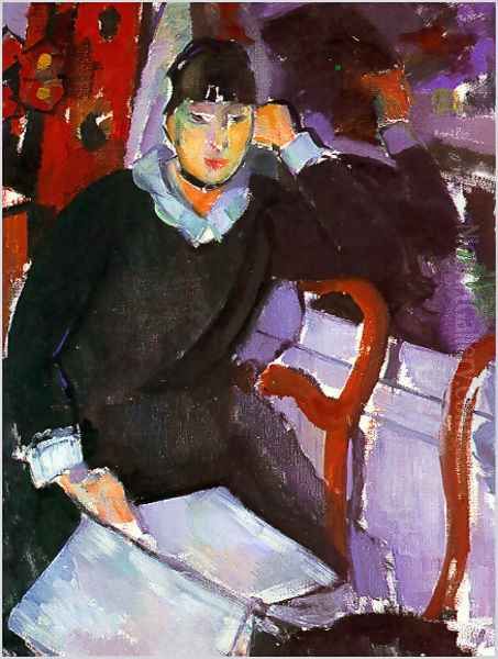 seated woman Oil Painting by Rik Wouters