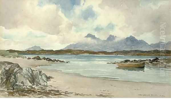 The peaks of Skye Oil Painting by Peter MacGregor Wilson