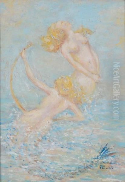 Le Sirene Oil Painting by Gaetano Previati