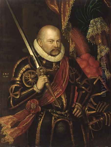 Elector August von Sachsen (1526-86) c.1586 Oil Painting by Zacharias Wehme